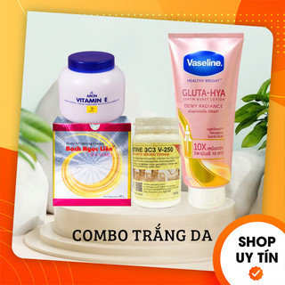[Chính Hãng] Combo Kem Body Bạch Ngọc Liên Spa Seri + Vitamin E Thái + Kích Abutine 3C3 + Vaseline Hồng