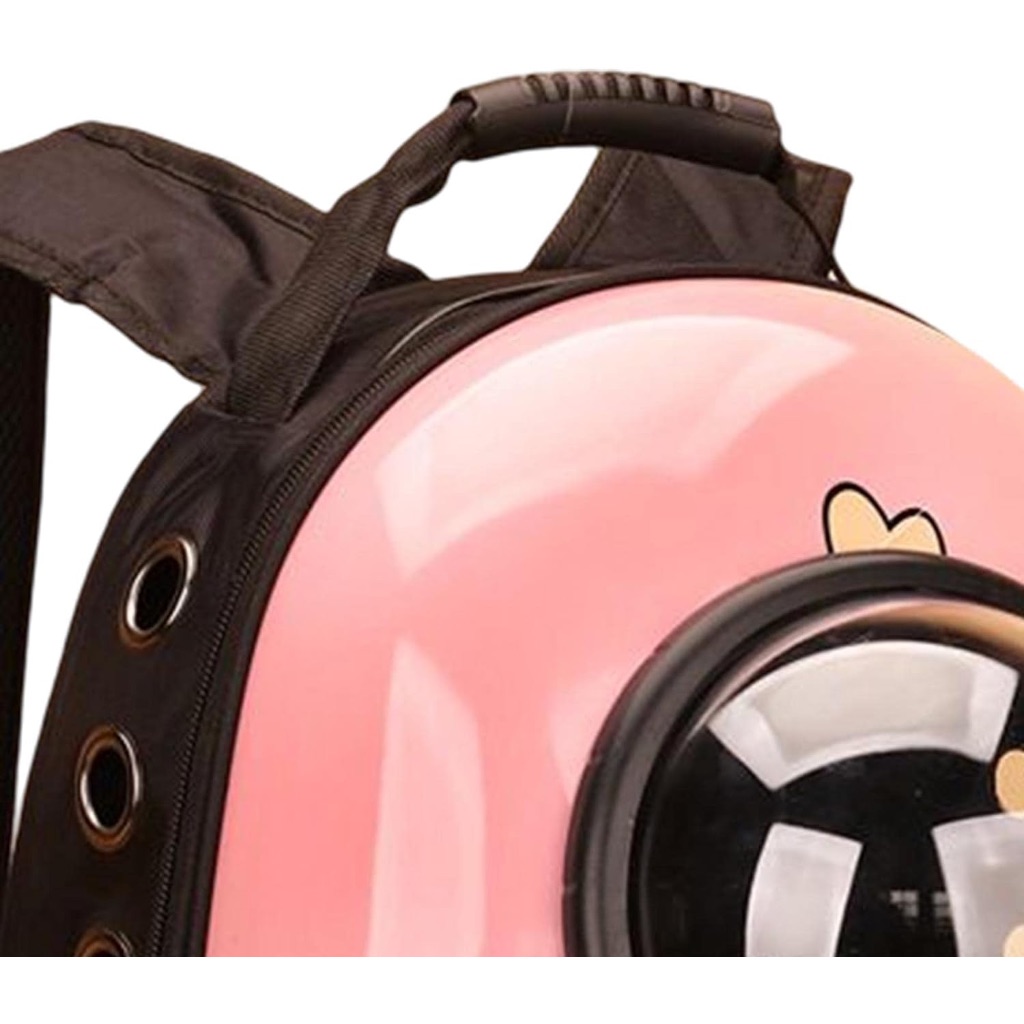 Balo phi hành gia hình mèo hồng balo vận chuyển thú cưng dễ thương chất liệu siêu bền dễ dàng giặt giũ