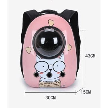 Balo phi hành gia hình mèo hồng balo vận chuyển thú cưng dễ thương chất liệu siêu bền dễ dàng giặt giũ