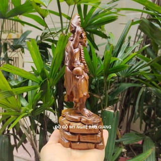 Tượng tế công gỗ bách thơm cao 21 cm
