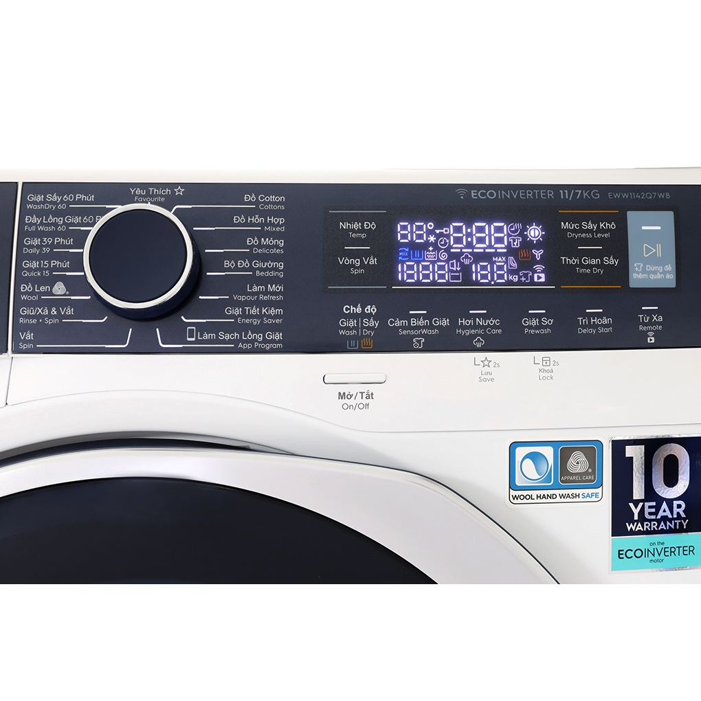 Máy giặt sấy Electrolux 11/7kg EWW1142Q7WB -