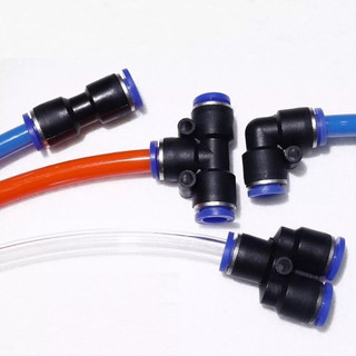 Co L 8mm - Nối thẳng PE 8mm lắp nối phun sương, chữ Tê phun sương