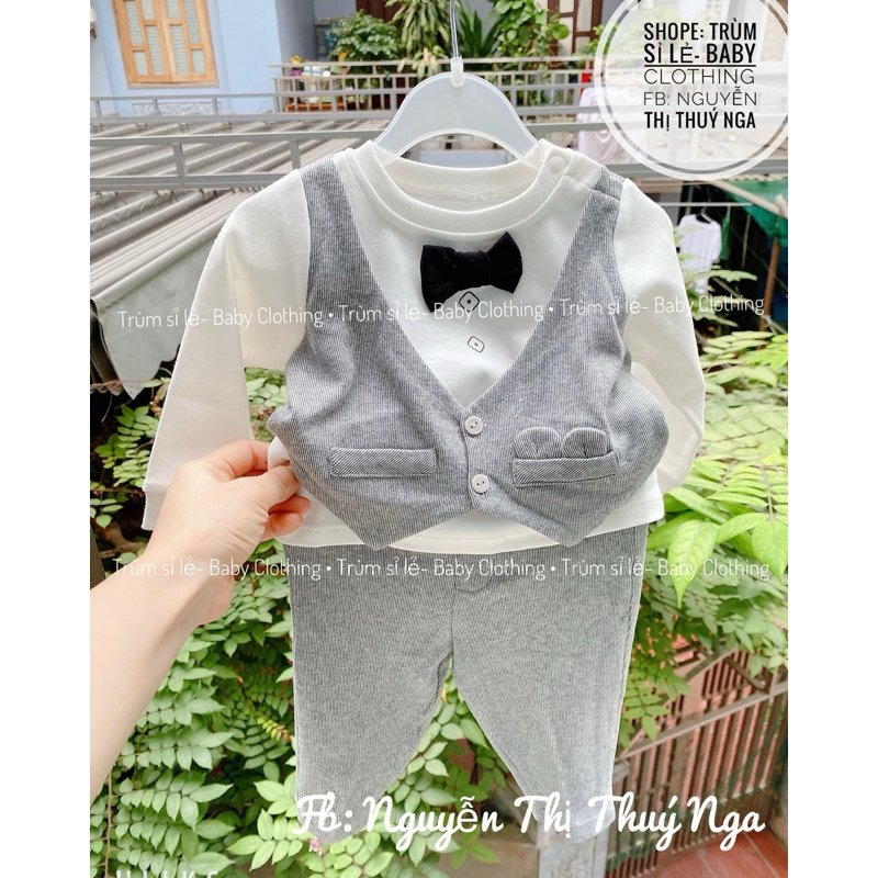 Set Cadigan, body công tử cho bé trai, bé gái