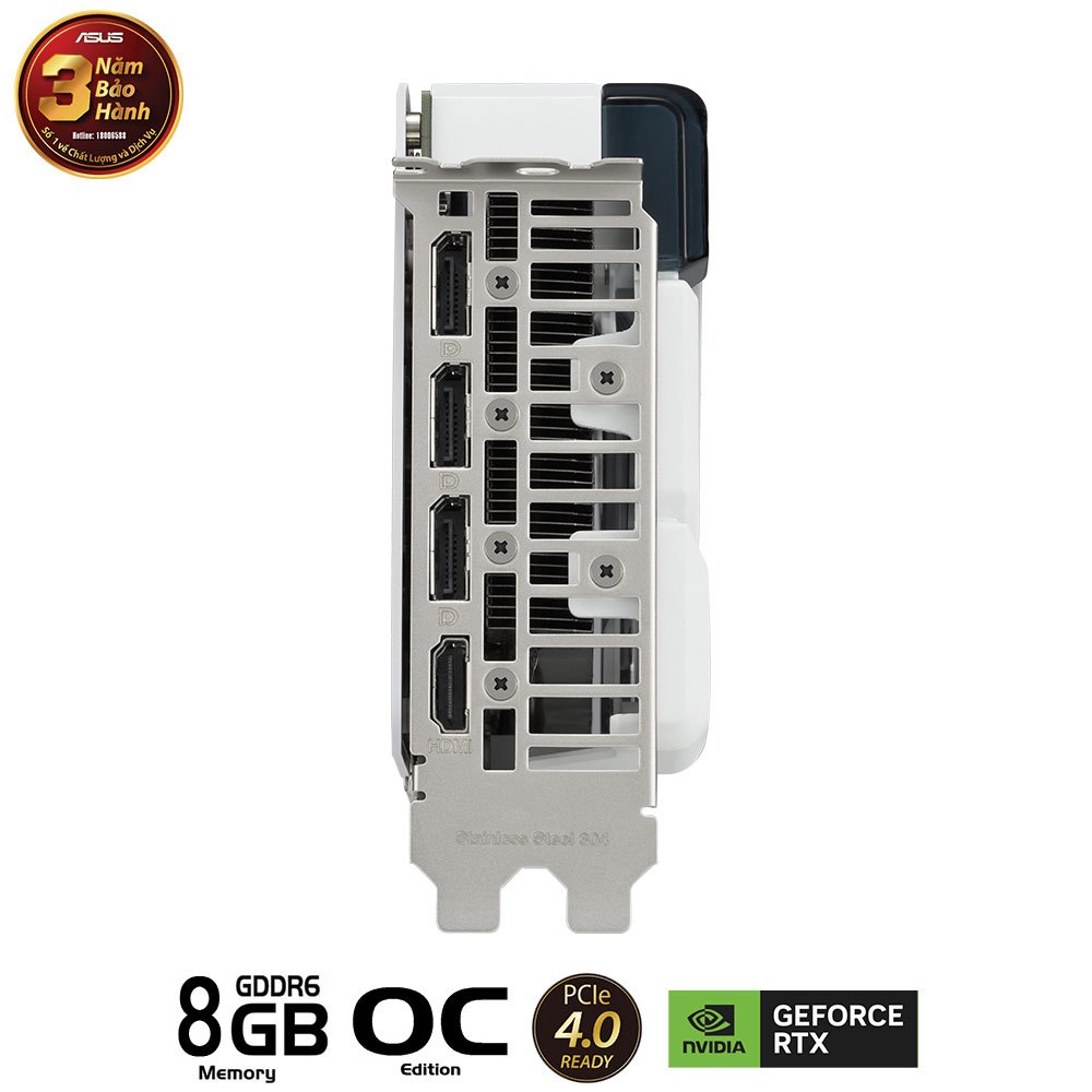 CARD MÀN HÌNH ASUS DUAL-RTX4060-O8G WHITE NEW CHÍNH HÃNG 36 THÁNG