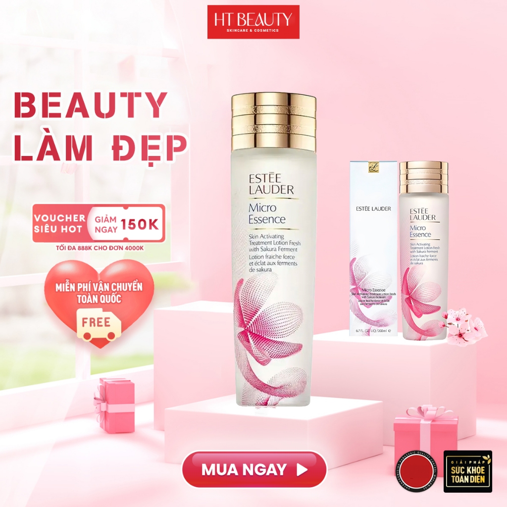 Nước thần Estee Lauder Micro Essence Skin Activating Treatment - Toner Estee lauder Hoa Anh Đào/Bio Ferment 200ml