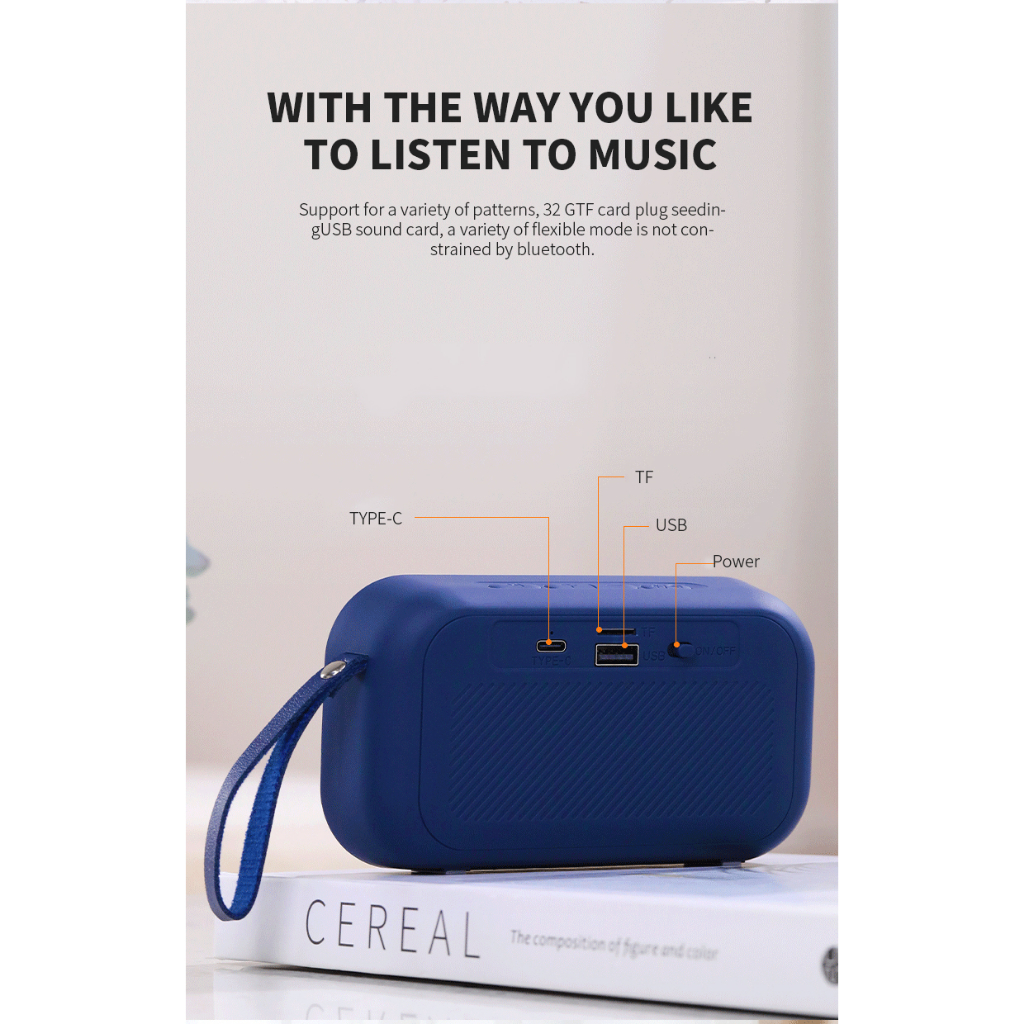 Loa bluetooth mini có đèn led BS-56D