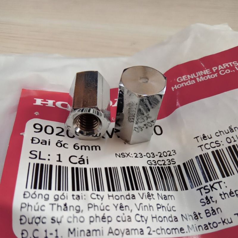 Cặp Ốc Bầu Bắt cổ pô 6mm HonDa Chính hãng