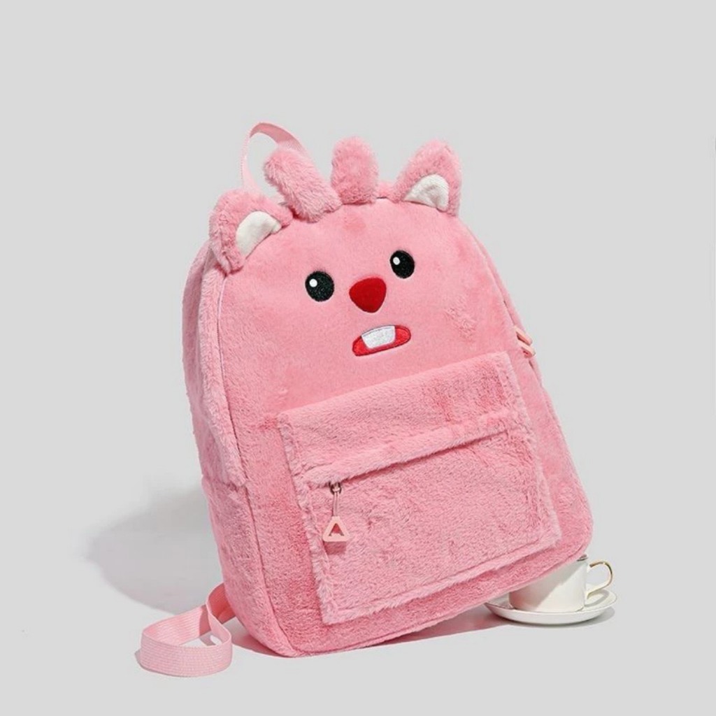 Balo Cặp sách đi học Loopy hồng cute phô mai que siêu xinh