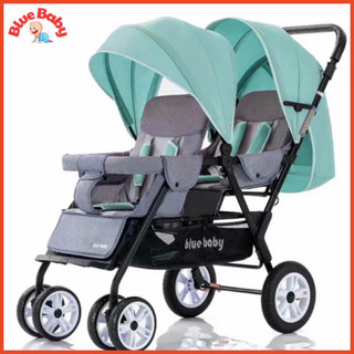 Xe Đẩy Đôi Cho Bé BLUBABY ( Có Thể Gấp Gọn Được  Nằm Ngồi Nhiều Tư Thế )Sẵn Hàng