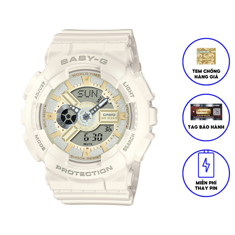 Đồng Hồ Casio Nữ dây nhựa BABYG BA-110XSW-7ADR Chính Hãng