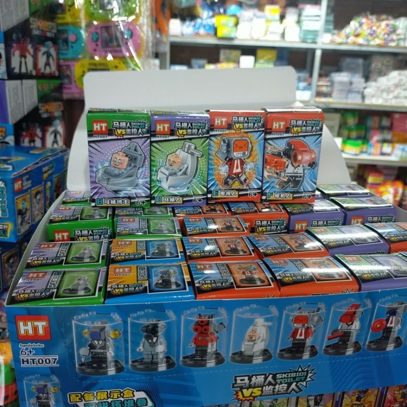 Khay 30 hộp lego ghép hình skbidi toilet siêu rẻ