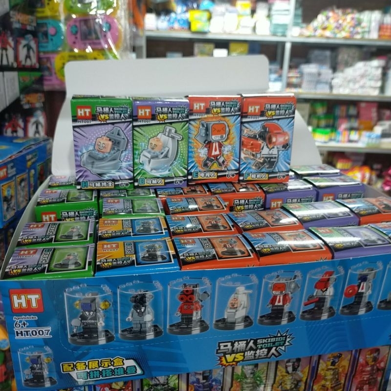 Khay 30 hộp lego ghép hình skbidi toilet siêu rẻ