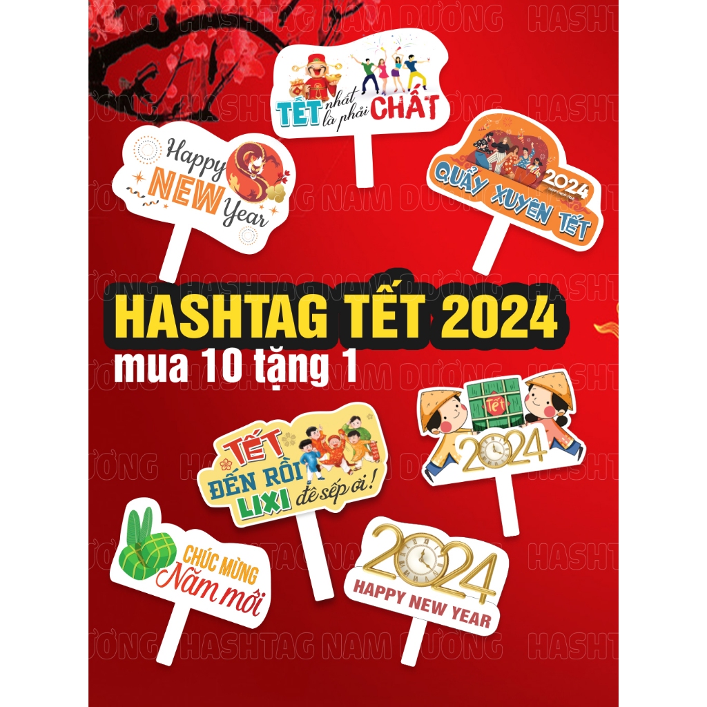 Hashtag chụp hình năm mới, tất niên, tết nguyên đán 2024