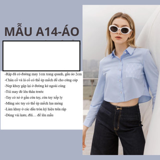 RẬP GIẤY A0 ÁO SƠ MI DÁNG NGẮN MÃ A14