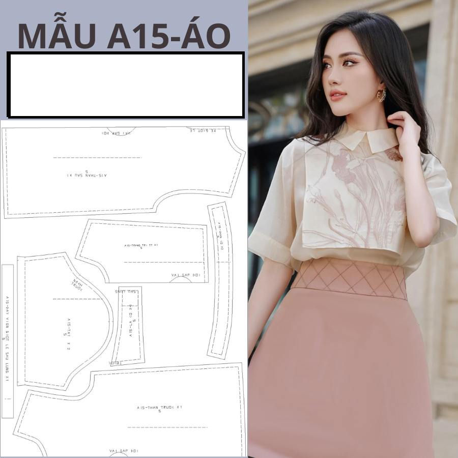 RẬP GIẤY A0 ÁO SƠ MI NỮ MÃ A15