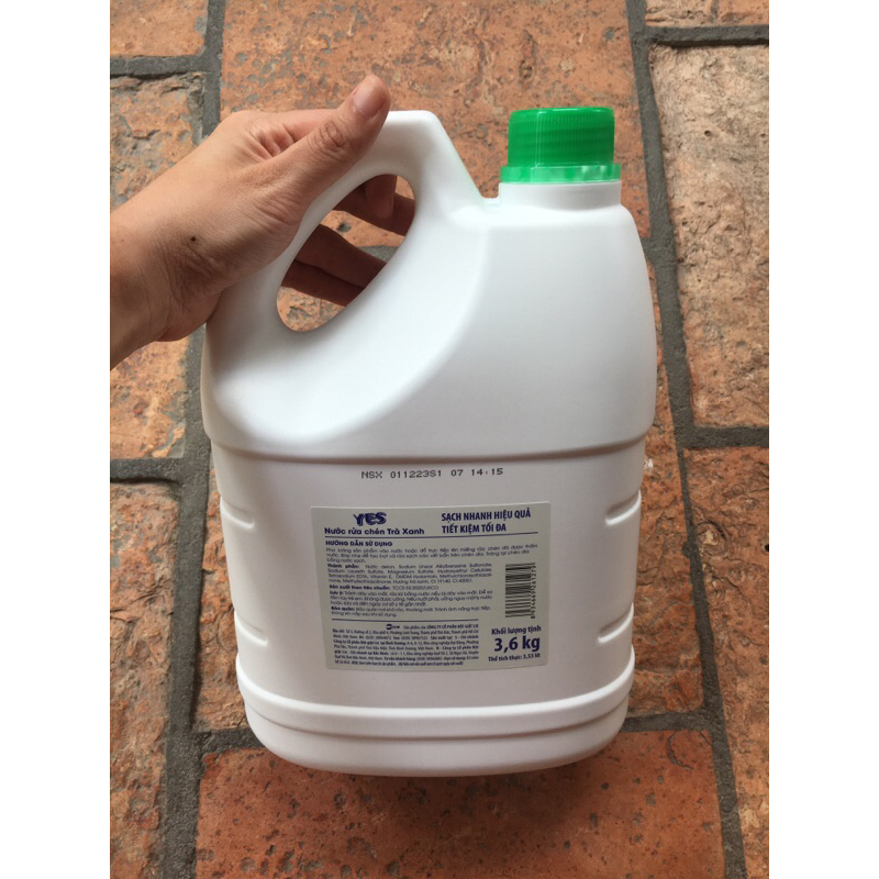 Nước rửa chén yes trà 3,6 kg
