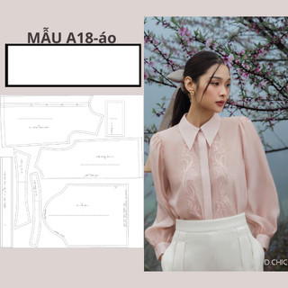 Rập giấy a0 mã áo sơ mi nữ a18