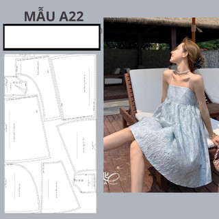 Rập giấy a0 váy baby doll mã a22