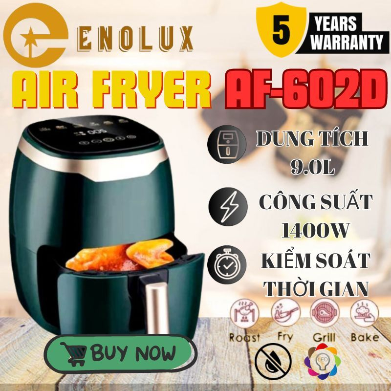 ENOLUX Air Fryer AF-602D  Nồi chiên không dầu 9L MỚI NHẤT AF-602D Airfryer Nồi chiên không dầu dung tích lớn