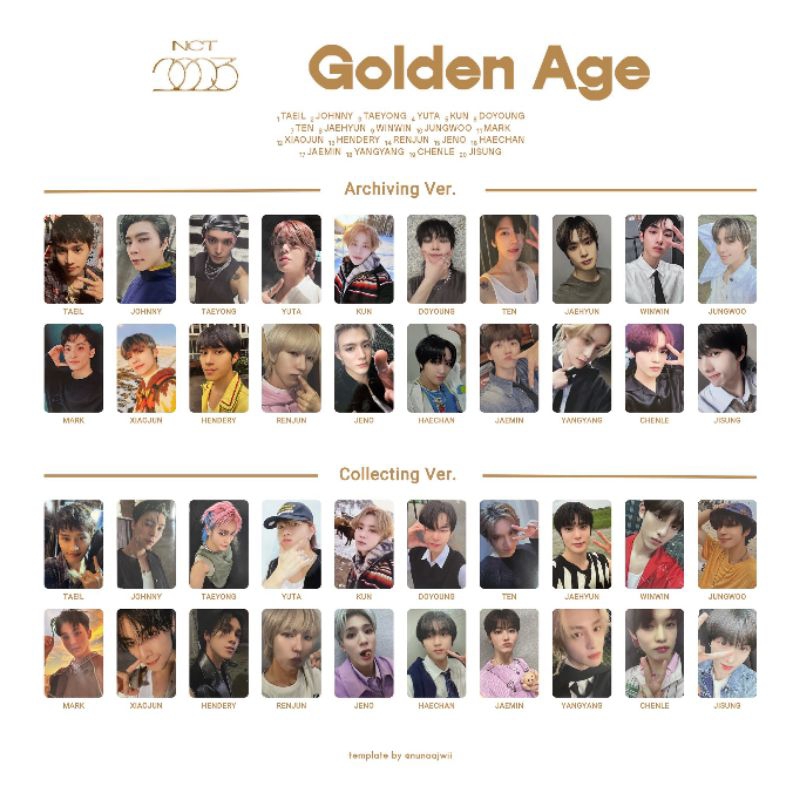 Card, goods NCT GOLDEN AGE các loại hàng chính hãng official