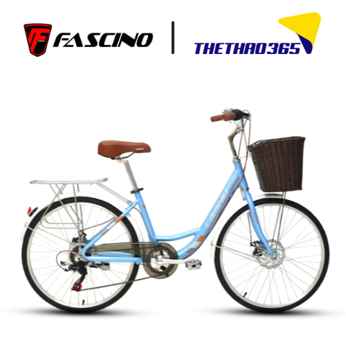 Xe đạp nữ CAVANIO Spring 24, khung nhôm siêu nhẹ, bánh 24, 7 tốc độ