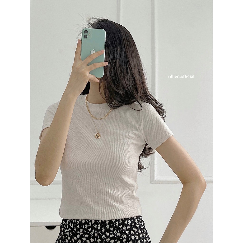 Áo thun nữ tay ngắn nhiều màu nhiennhienvintage BT66