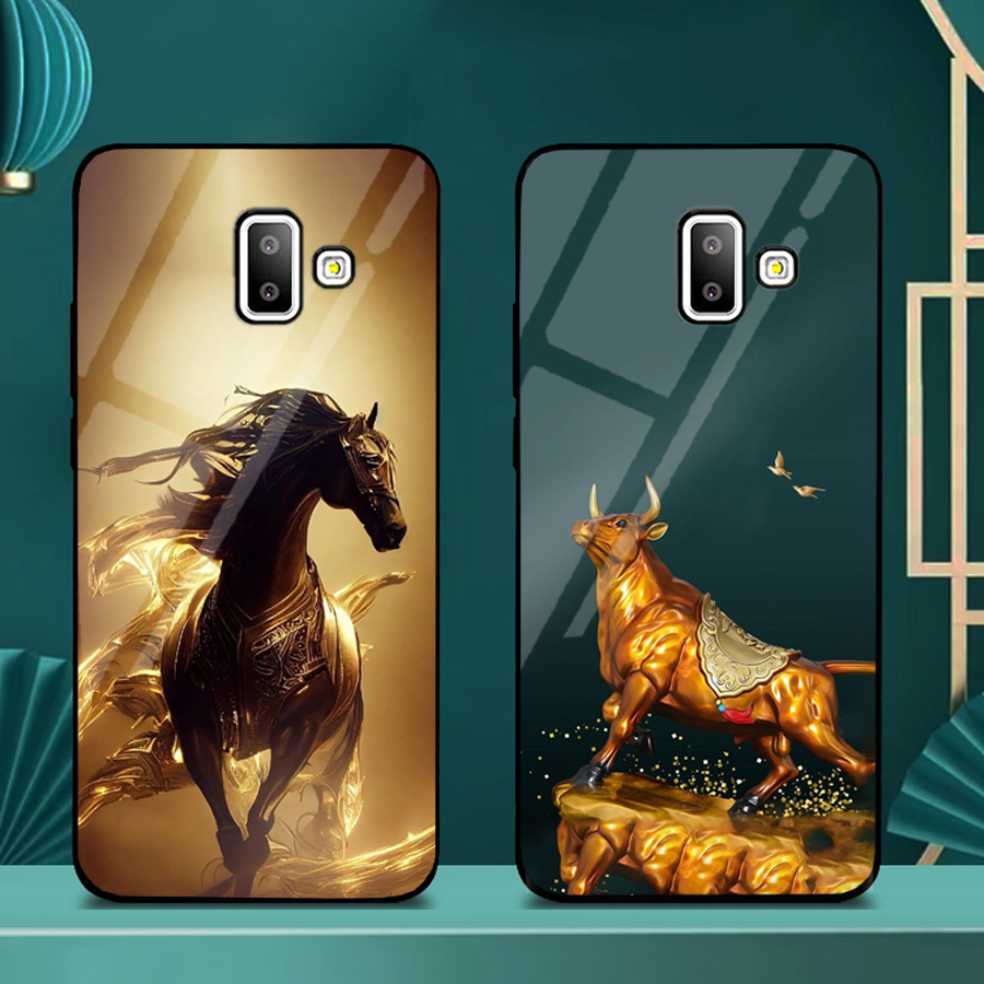 Ốp Lưng SAMSUNG GALAXY J6, J6 PLUS Mặt lưng kính cao cấp, thiết kế độc quyền 12 con giáp