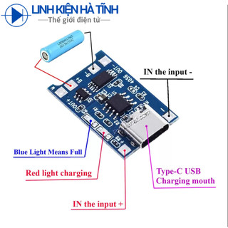 Mạch sạc pin lithium-ion 18650 3.7V TP4056