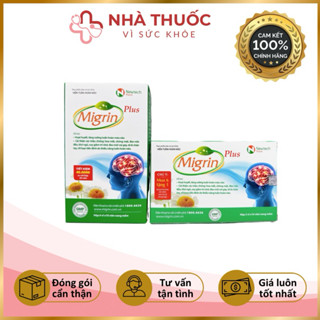 ✅[Chính Hãng] Migrin Plus - Hoạt Huyết, Bổ Não, Tăng Cường Tuần Hoàn Não, Giảm Đau Nửa Đầu, Hoa Mắt (Hộp 20 Viên)