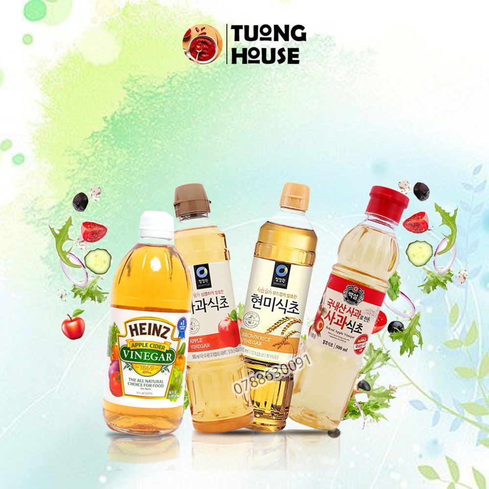 Giấm Táo Hàn Quốc 500ml nhiều vị
