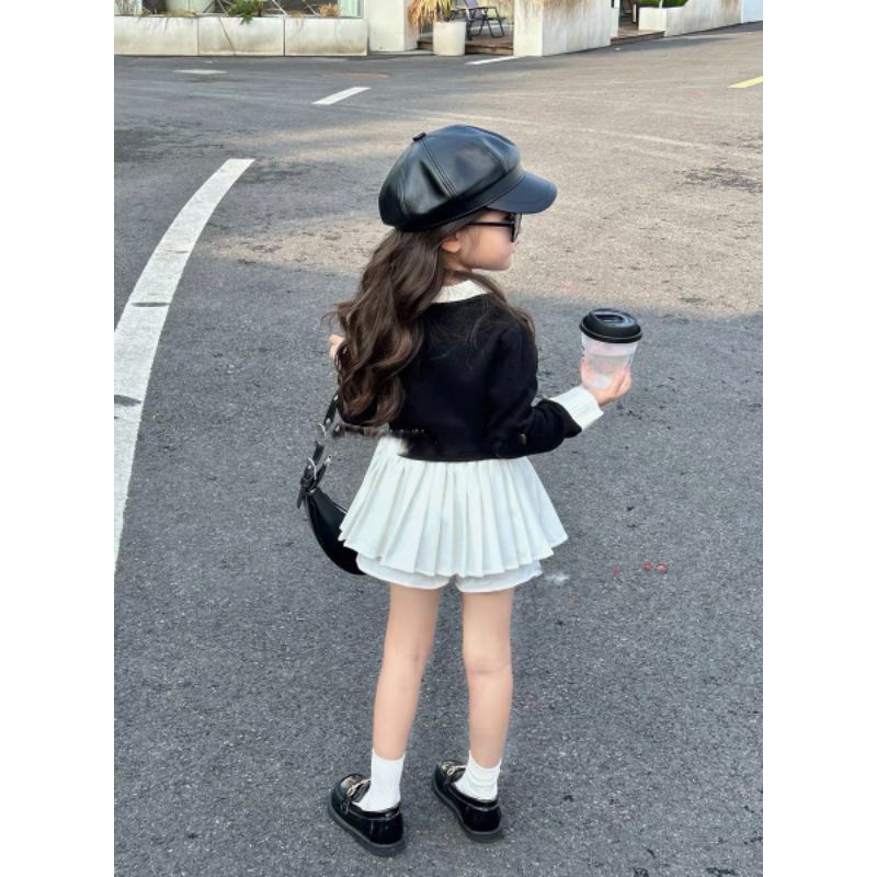 Set  áo dạ cv umi xoè tầng xinh xắn bé gái