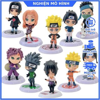 Mô hình nhân vật Naruto chibi Kakashi Sasuke Itachi Gaara Sakura Minato Lee Nara Shikamaru Hinata Boruto Hokage Kiba