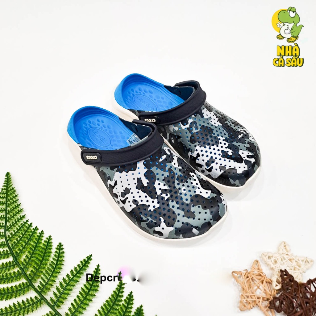 Dép cross literide loang màu nam nữ hàng cao cấp, dép sục cross literide camo unisex siêu êm  - Nhà Cá Sấu