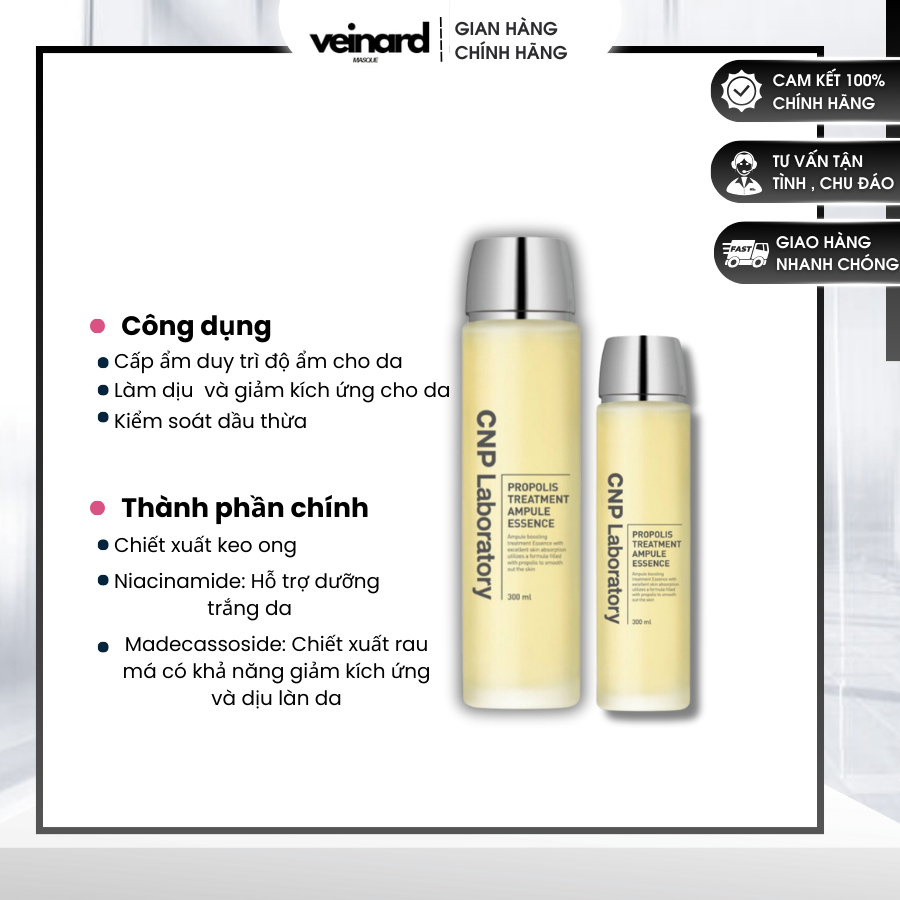 Nước thần keo ong dưỡng da căng mịn CNP Propolis Treatment Ampule Essence