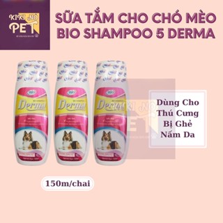 Sữa Tắm Bio Derma Chai 150ml Dùng Cho Chó Mèo Bị Ghẻ, Nấm Da - KIKINO