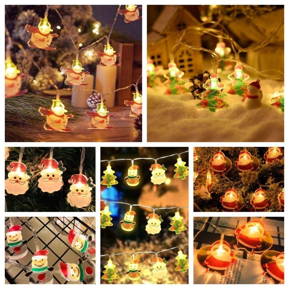 Đèn Tranng Trí Noel, Đèn Led Hình Ông Già Noel , Đèn Trang Trí Giáng Sinh Dài 3M- Đèn Led Trang Trí Cây Thông