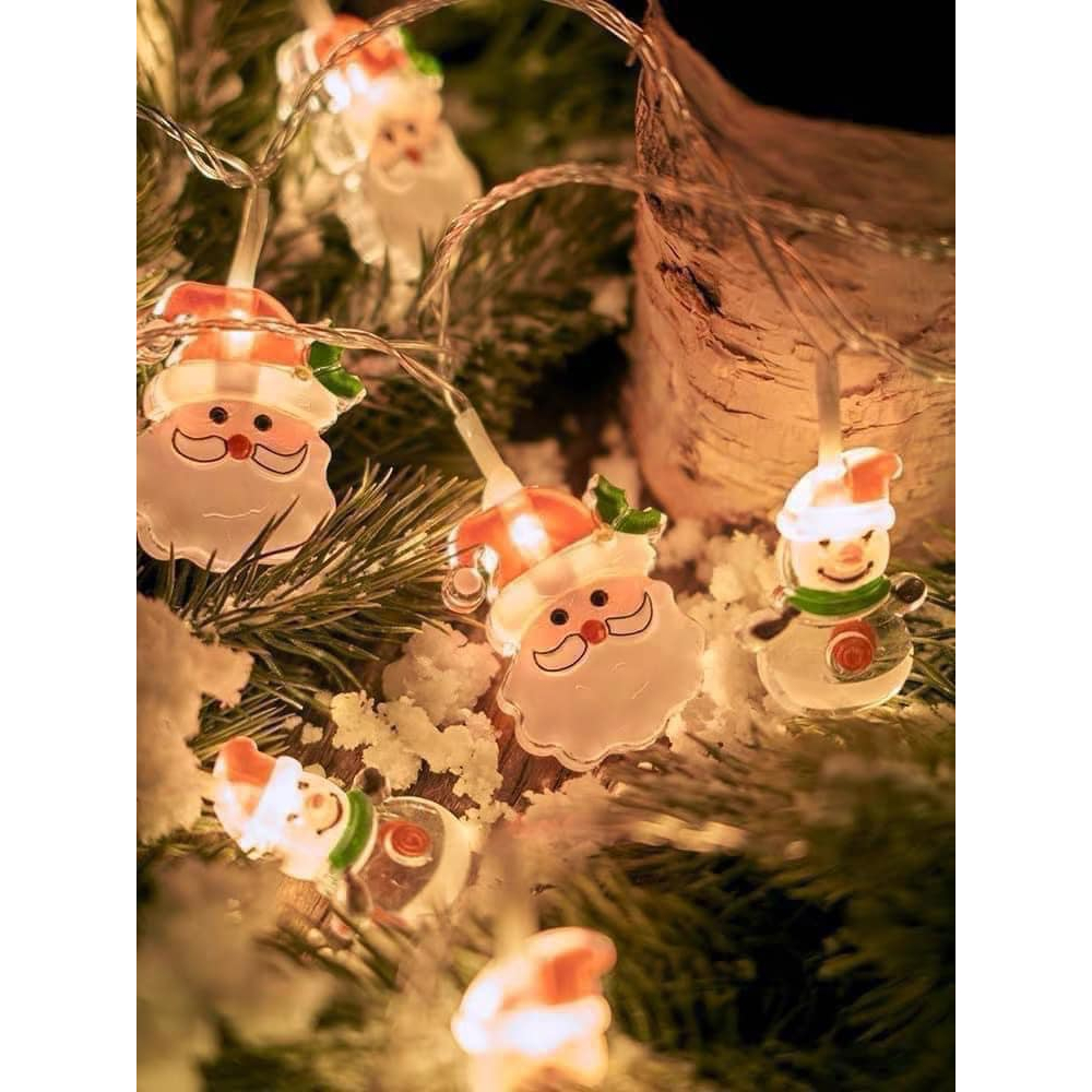 Đèn Tranng Trí Noel, Đèn Led Hình Ông Già Noel , Đèn Trang Trí Giáng Sinh Dài 3M- Đèn Led Trang Trí Cây Thông