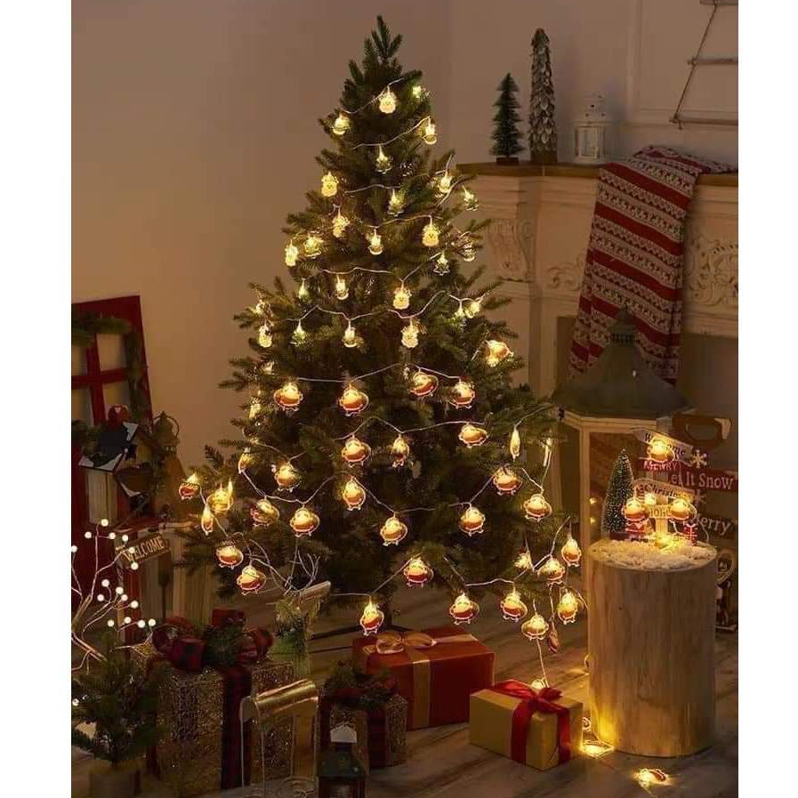 Đèn Tranng Trí Noel, Đèn Led Hình Ông Già Noel , Đèn Trang Trí Giáng Sinh Dài 3M- Đèn Led Trang Trí Cây Thông