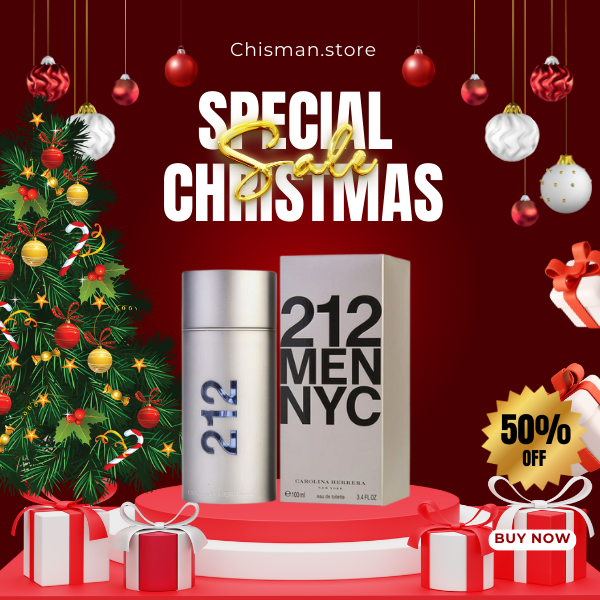 Nước hoa nam 212 Men NYC dung tích 100ml - Dầu thơm nam tính mạnh mẽ  sang trọng - Chisman