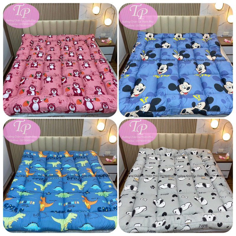 Topper Nệm Trải Giường - Nệm Trải Sàn Chống Đau Mỏi Vai Gáy ( Dày 6-7cm )