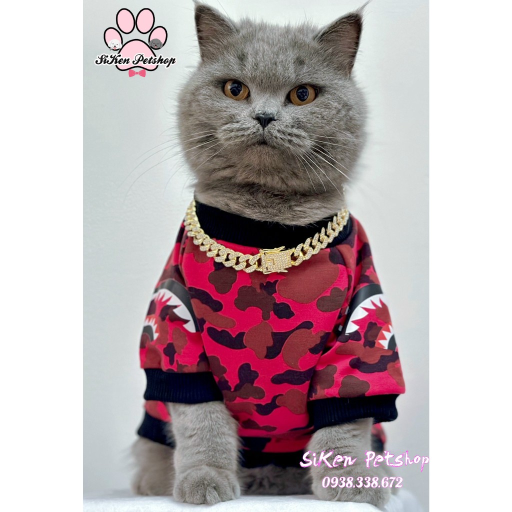 Áo thun BAPE hồng cho CHÓ/MÈO