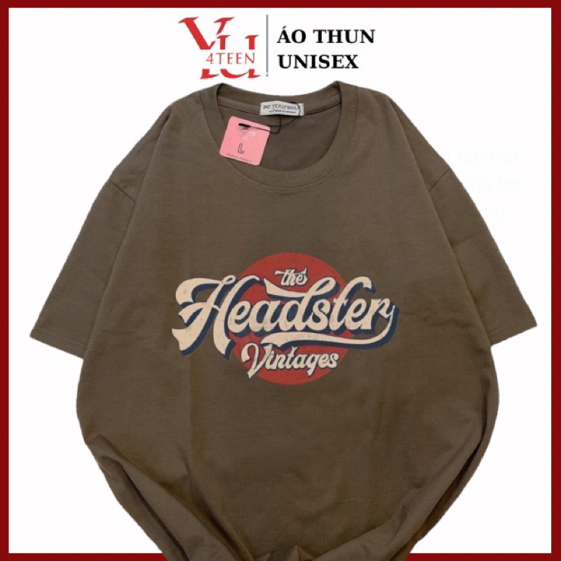 Áo Thun PHÔNG NAM NỮ UNISEX in Decal CHỮ HEADSTER - Hình chụp thật (Đủ size M-L-XL-XXL BIGSIZE)