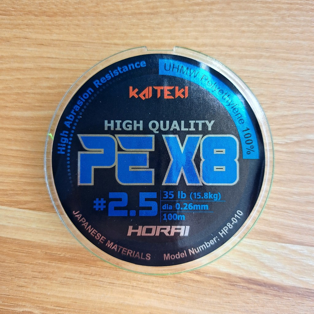 Dây câu cá size chuẩn PE Horai X8 100m