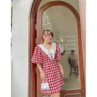 Đầm ziczac cổ tà nhọn big size 60-90kg