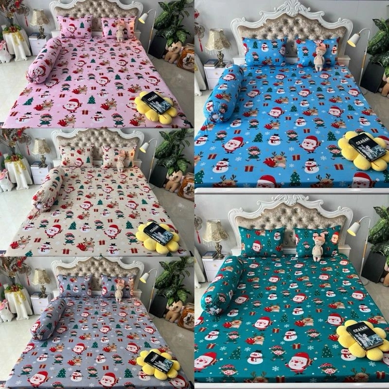 combo 4 món drap thun Hàn Quốc mẫu NOEL
