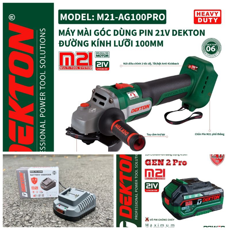 Máy mài pin Dekton M21-AG100PRO 100mm