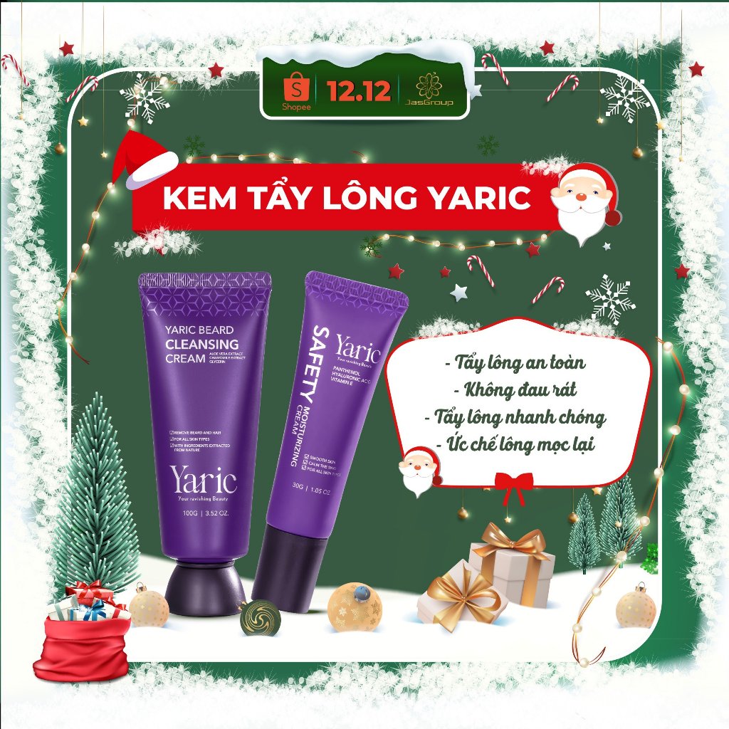 Kem Tẩy Lông YARIC, tẩy lông vùng kín, nách, tay, chân, triệt lông an toàn không đau rát, không gây kích ứng 100g