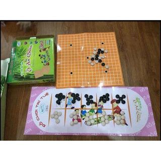 Bộ đồ chơi dân gian 3 trong 1: ô ăn quan, cờ caro, cờ vây