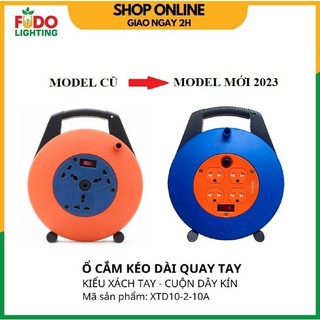 Ổ cắm quay tay kiểu xách tay Lioa 2x10-15A công suất 3000w chính hãng