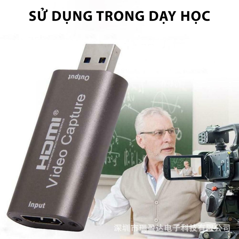 Đầu Video Capture Card HDMI sang USB 3.0 Sử Dụng Livestreams - Chất lượng video đầu ra lên 1080P 60fps